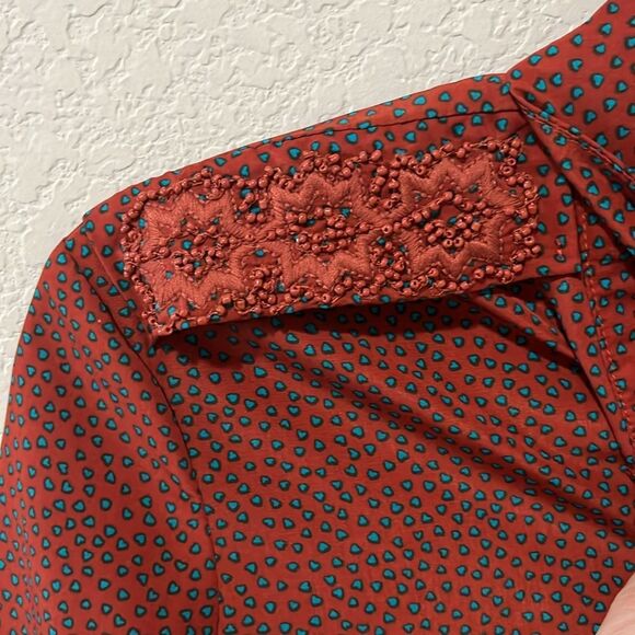 MAISON SCOTCH La Femme Selon Marie Blouse Long Sleeve Button Up Heart, Size 1(4) - Picture 3 of 10